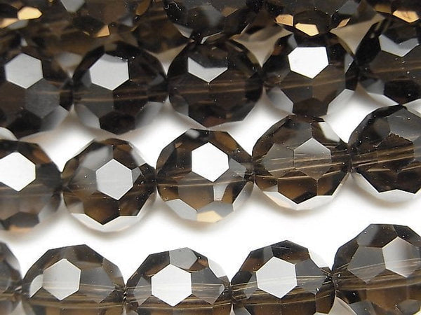 Faceted Round, Smoky Quartz Gemstone Beads