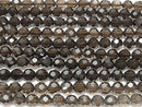 [Video]Smoky Quartz AAA+ "Bucky Ball" Faceted Round 12mm 1/4 or 1strand beads (aprx.15inch/36cm)
