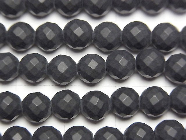 Frost Onyx 64Faceted Round 6mm 1strand beads (aprx.14inch/35cm)