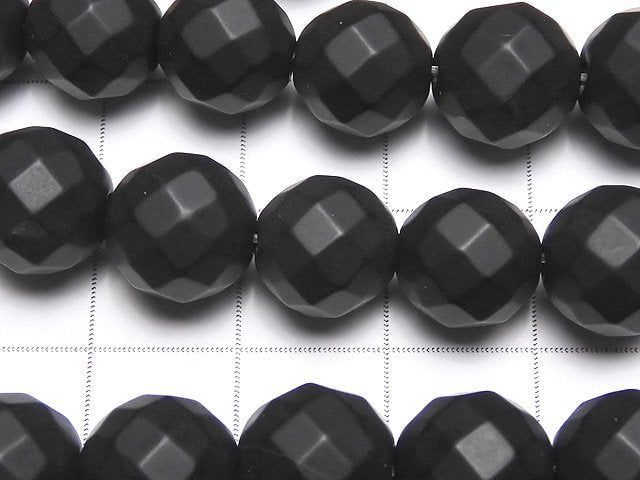 1strand $9.79! Frost Onyx 64 Faceted Round 10 mm 1strand beads (aprx.15 inch / 38 cm)