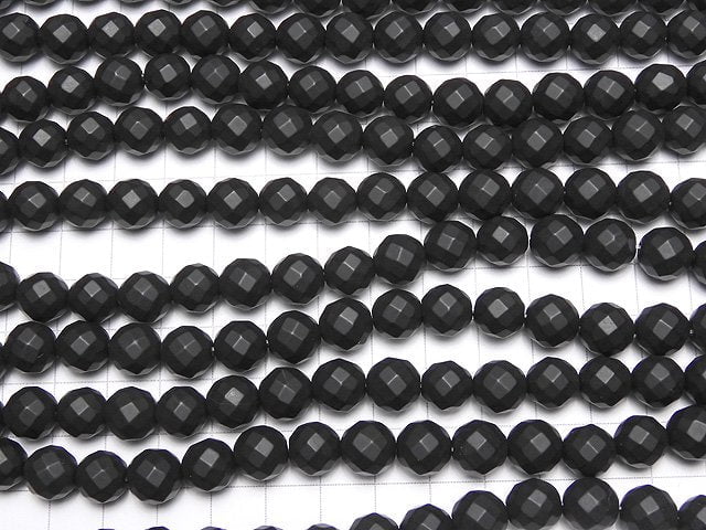 1strand $9.79! Frost Onyx 64 Faceted Round 10 mm 1strand beads (aprx.15 inch / 38 cm)