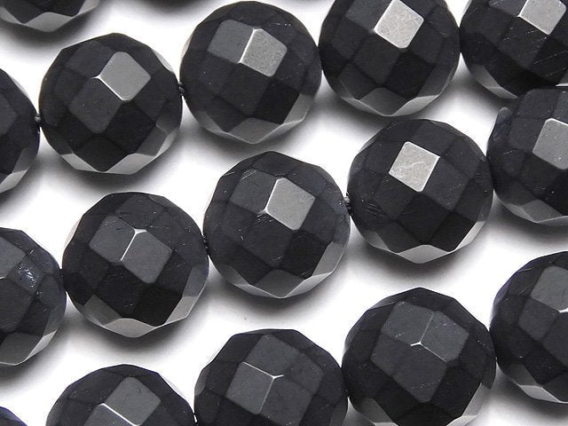 Faceted Round, Onyx Gemstone Beads