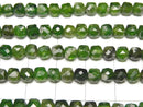 [Video]High Quality! Chrome Diopside AA Cube Shape 5x5x5mm half or 1strand beads (aprx.15inch/37cm)