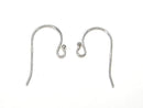 Silver925 Earwire [S][M][L] with round beads Rhodium Plated 2pairs (4 pieces)