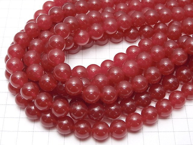 1strand $6.79! Red Jade Round 12mm 1strand beads (aprx.14inch / 35cm)