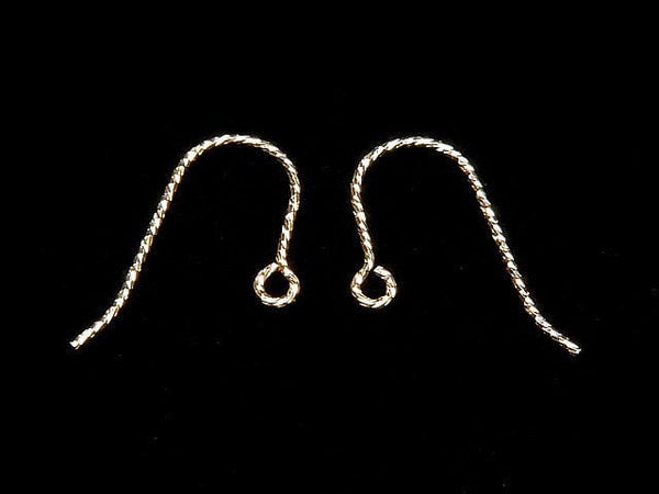 14KGF Earwire 20x12mm Sparkle 1pair