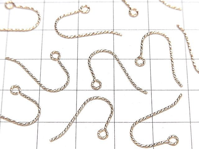 14KGF Earwire 20x12mm Sparkle 1pair