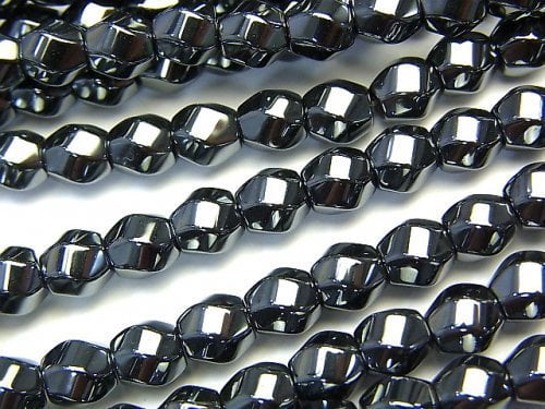 1strand $5.79! Hematite  Twist 6Faceted Round 6x6mm x6mm  1strand (aprx.15inch/38cm)