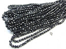 Hematite  Twist 6Faceted Round 6x6mm x6mm  1strand beads (aprx.15inch/38cm)