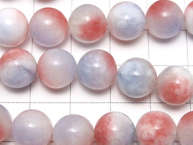 Orange x Purple Jade Round 10mm 1strand beads (aprx.15inch / 38cm)