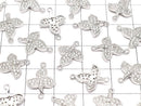 Metal Parts Joint Parts Leaf 15 x 11 mm Silver Color (with CZ) 1 pc $2.59