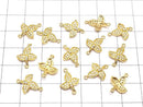 Metal Parts Joint Parts leaf 15 x 11 mm gold color (with CZ) 1 pc $2.59