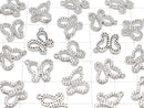 Metal Parts Charm Butterfly 12 x 10 mm Silver Color (with CZ) 1 pc $2.19