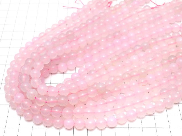 Sakura Pink Color Chalcedony Round 8mm 1strand beads (aprx.15inch / 36cm)