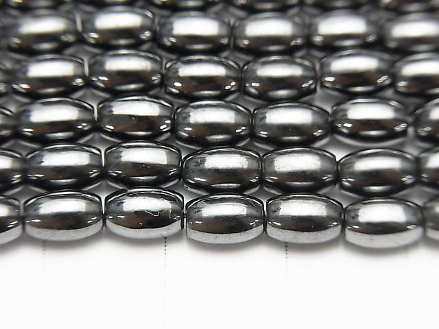 [Video] Magnetic!  1strand $3.79! Hematite  Rice 6x4mm x4mm  1strand beads (aprx.15inch/38cm)