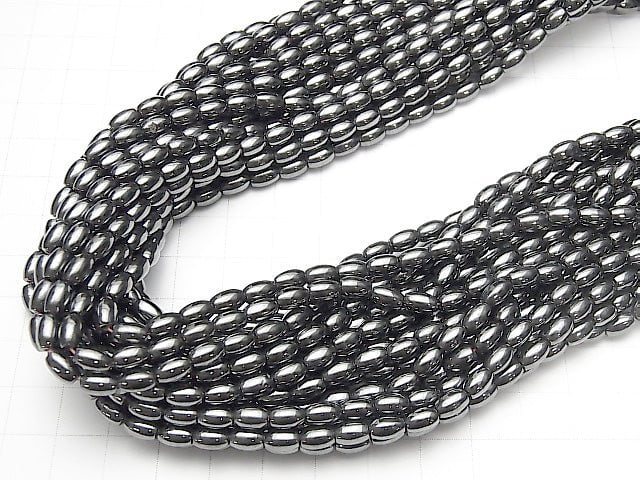 [Video] Magnetic!  1strand $3.79! Hematite  Rice 6x4mm x4mm  1strand beads (aprx.15inch/38cm)