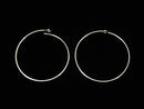 14KGF Hoop Earrings [16mm]-[50mm] 1 pair