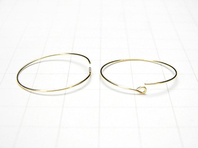 14KGF Hoop Earrings [16mm]-[50mm] 1 pair