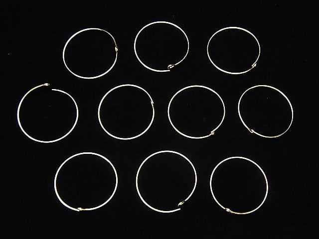 14KGF Hoop Earrings [16mm]-[50mm] 1 pair