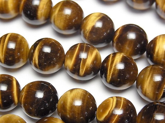 Round, Tiger's Eye Gemstone Beads