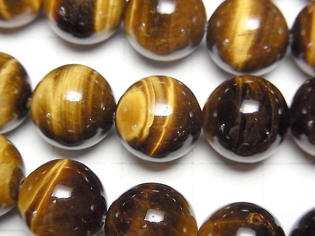 [Video] Yellow Tiger's Eye AA++ Round 12mm half or 1strand beads (aprx.14inch/34cm)