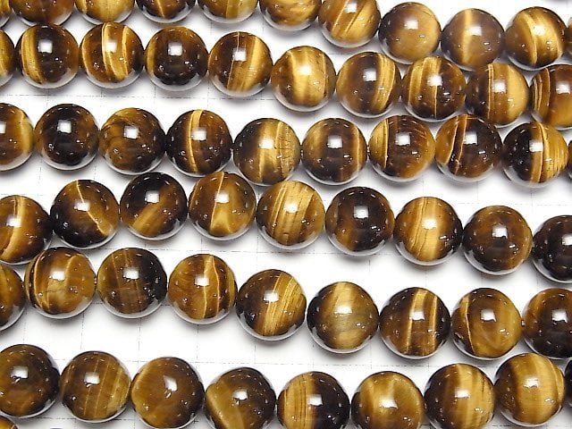 [Video]Yellow Tiger's Eye AA++ Round 12mm half or 1strand beads (aprx.15inch/36cm)