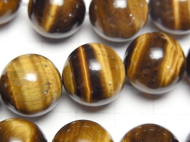 [Video]Yellow Tiger's Eye AA++ Round 16mm half or 1strand beads (aprx.15inch/37cm)