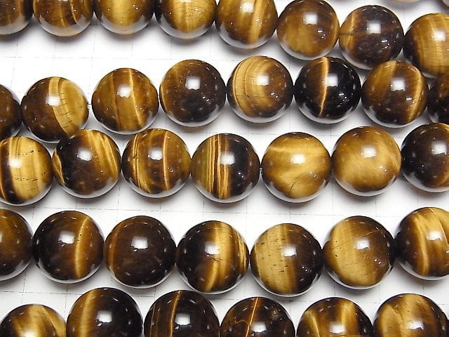 [Video]Yellow Tiger's Eye AA++ Round 16mm half or 1strand beads (aprx.15inch/37cm)