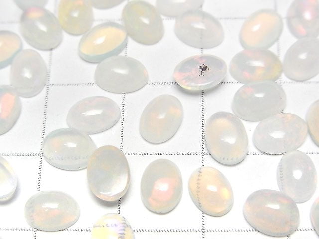 [Video]High Quality Ethiopian Opal AAA- Oval Cabochon 7x5mm 5pcs