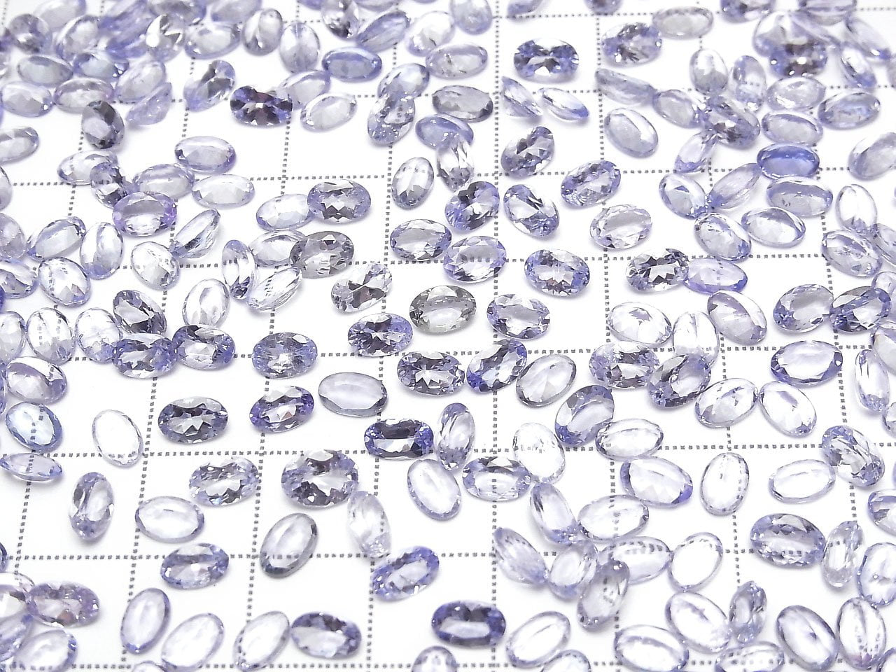 高品質坦桑石 AAA 裸石 橢圓刻面 6x4mm 2顆