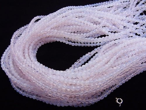 1strand $4.79! Synthetic Opal 32 Faceted Round 4mm Pink NO.1 1strand (aprx.15inch / 38cm)