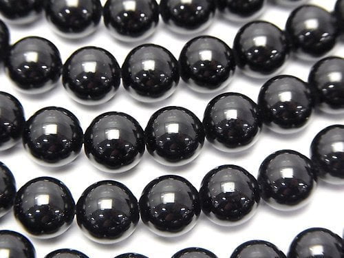 Black Tourmaline AAA Round 8mm half or 1strand beads (aprx.15inch/36cm)