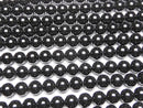 Black Tourmaline AAA Round 10mm half or 1-strand beads (approx. 15 inches/36 cm)