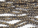 1strand $7.79! DZi Beads Round 6mm Black x Light Brown 1strand beads (aprx.15inch / 36cm)