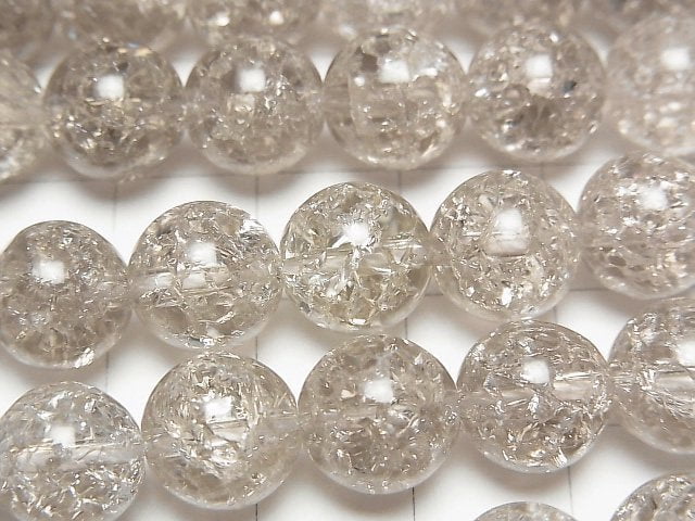 Crackle Smoky Quartz Round 10mm half or 1strand beads (aprx.15inch/37cm)