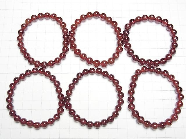 [Video]High Quality Hessonite Garnet AAA- Round 8mm Bracelet
