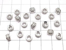 Metal Rondelle 6x6x3mm Silver (with CZ) 3pcs