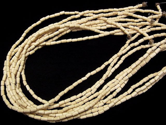 1strand $2.49! White Wood Rice 7x3x3mm 1strand beads (aprx.15inch / 38cm)