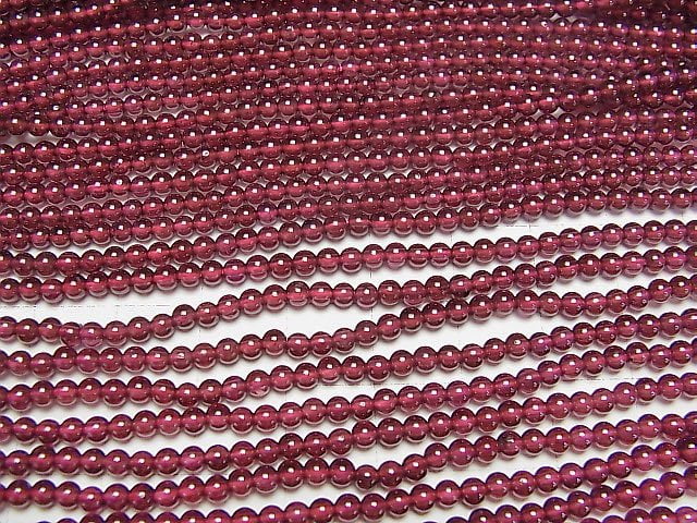 Garnet AAA- Round 3mm 1strand beads (aprx.15inch/38cm)