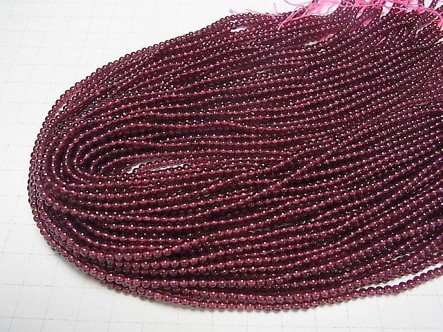 Garnet AAA- Round 3mm 1strand beads (aprx.15inch/38cm)