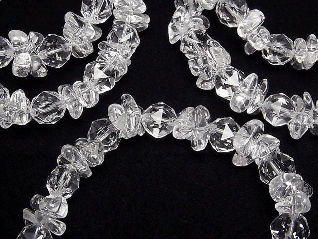 Bracelet en quartz cristallin de haute qualité AAA, facetté en étoile, rond 8 mm, 10 mm et pépites (petites)