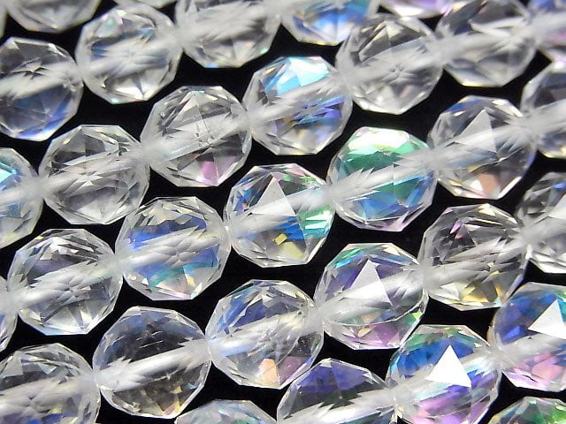 [Video] High Quality! Luna Flash Star Faceted Round 8mm 1strand beads (aprx.15inch / 36cm)