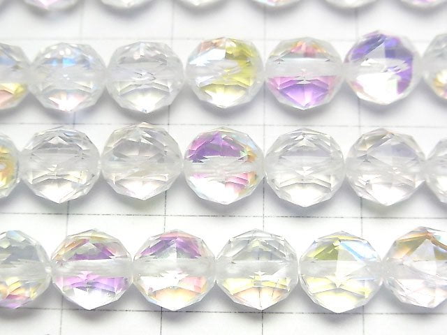 [Video] High Quality! Luna Flash Star Faceted Round 8mm 1strand beads (aprx.15inch / 36cm)