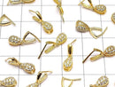 Metal parts pendant Bail Gold color (with CZ) NO.1 2pcs