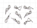Metal parts pendant Bail Silver color (with CZ) NO.2 2pcs