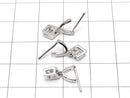 Metal parts pendant Bail Silver color (with CZ) NO.3 2pcs