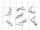 Metal parts pendant Bail Silver color (with CZ) NO.4 2pcs