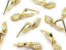 Metal parts pendant Bail Gold color (with CZ) NO.4 2pcs