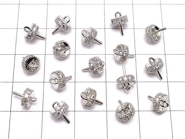 Metal Parts Screw Eye Silver Color (with CZ) 2pcs $2.79!