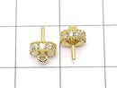 Metal Parts Screw Eye gold color (with CZ) 2pcs $2.79!